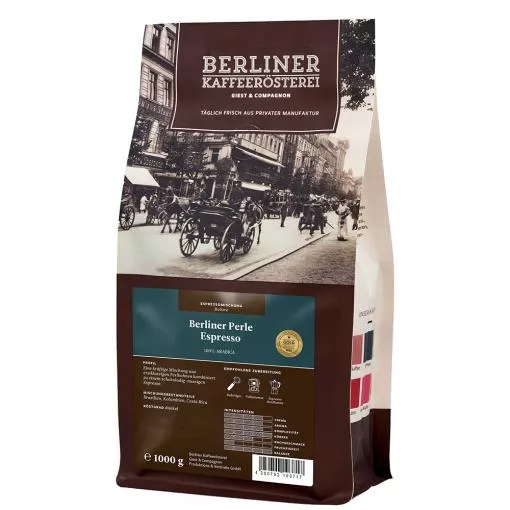 Berliner Kaffeerösterei Espresso Berliner Perle ganze Bohne ~ 1000g