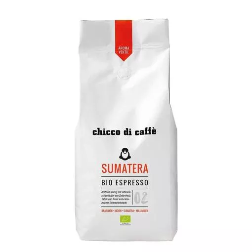 chicco Bio Espresso Sumatera 1000g ganze Bohnen