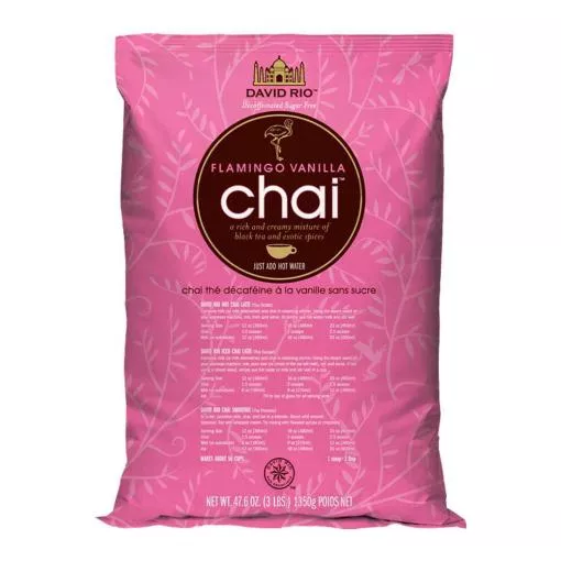 David Rio Chai Foodservice Flamingo Vanilla zucker-und koffeinfrei ~ 1,35 kg Beutel