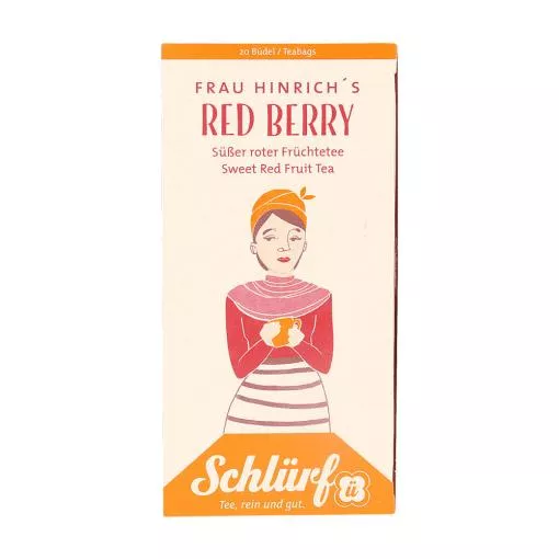 Schlürf Büdel Organic Frau Hinrichs Red Berry ~ 1 Box a 20 Beutel