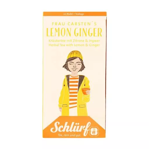 Schlürf Büdel Organic Frau Carstens Lemon Ginger ~ 1 Box a 20 Beutel