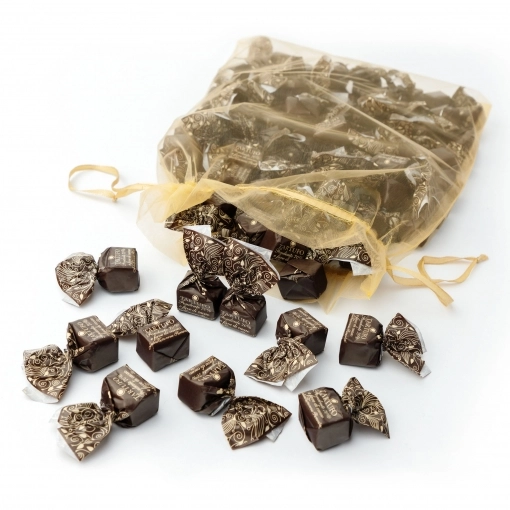 Antica Torroneria Gustone Schokoladentrüffel Großgebinde Tartufi dolci fondente 70% e fave di cacao (Kakaobohnen) a 14g ~ 1kg