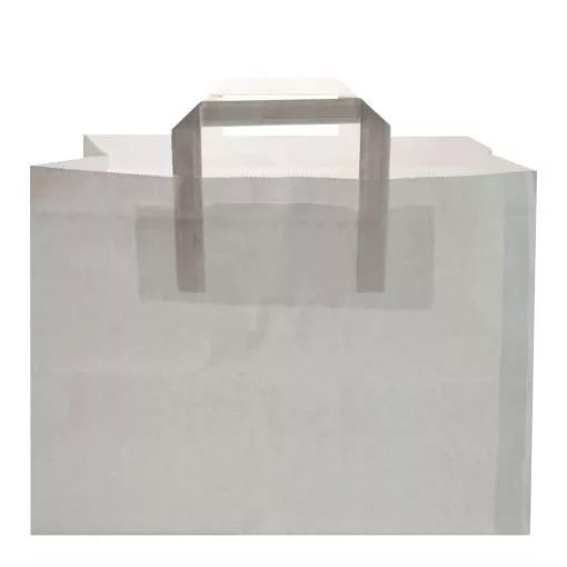 Tüte Papiertragetasche mit Henkel in weiss ~ Karton a 250 Stück